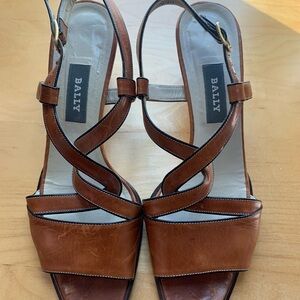 Bally Women's Tan Leather Strappy Sandals